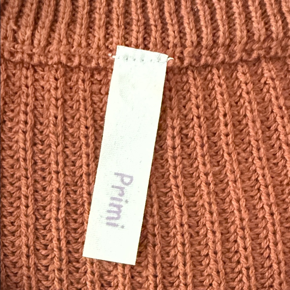 Primi Women's Copper Crew Neck Oversized Sweater with Design Front - Picture 2 of 5